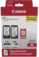 Canon Tintenpatrone "PG-545XL/CL-546XL Tinte mit hoher Reichweite + Fotopapier Value