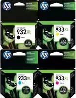 4 HP Tinten C2P42AE 932XL 933XL Multipack KCMY