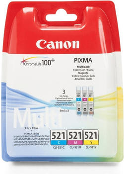 Canon CLI-521 Multipack 3-farbig (2934B010)