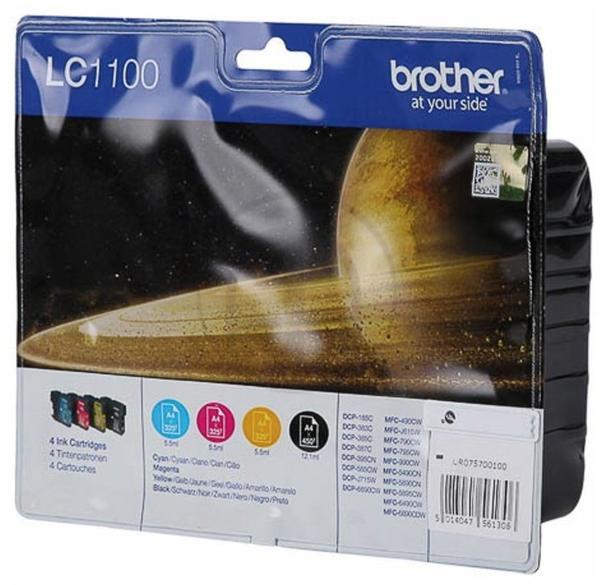 Brother LC-1100 Multipack 4-farbig (LC1100VB50PDR)