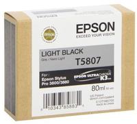 Epson C13T580700, Epson C13T580700 / T5807 Tintenpatrone schwarz hell (original)