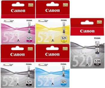 Canon CLI-521 (c/y/m/bk) + PGI-520bk Multipack