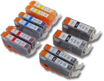 vhbw ersetzt Canon CLI-526BK/PGI-525BK 10er Pack