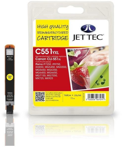 JetTec CL51Y ersetzt Canon CLI-551YXL gelb