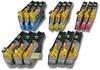 vhbw 15x Druckerpatronen Tintenpatronen Set mit Chip für Brother DCP-J 132 W, 152 W, 152 WR, 4110 D