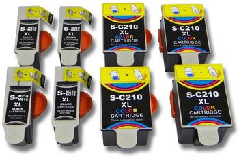 vhbw 8x Druckerpatronen Tintenpatronen Set mit Chip für Samsung CJX-1000, CJX-1050, CJX-1050W wie I
