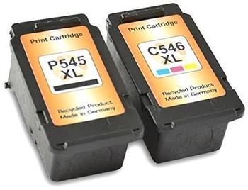 Bubprint kompatibel zu Canon PG-545 XL schwarz + CL-546 CMY