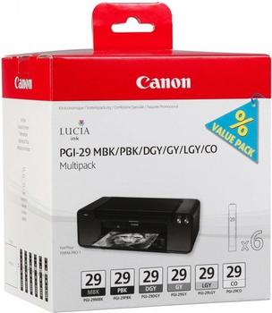 Canon PGI-29 Multipack MBK/PBK/DGY/GY/LGY/CO (4868B018)
