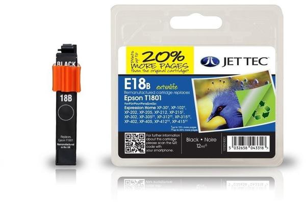JetTec E18B ersetzt Epson 18 schwarz