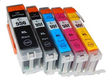 vhbw 800104842 ersetzt Canon PGI-550/CLI-551 5er Pack