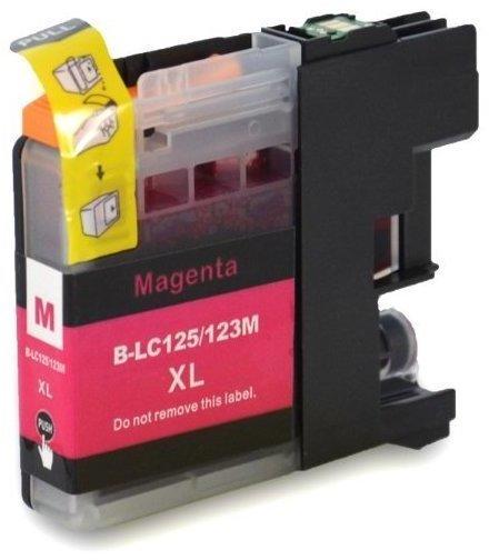 Bubprint Druckerpatronen MFC-J DW Druckerpatrone Magenta LC-123M LC123M LC-125 XL mit Chip
