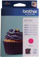 Brother LC-123M Tintenpatrone, Magenta, Einzelpackung, Hohe Reichweite, Enth&auml;lt 1 x