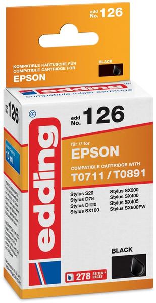 edding EDD-126 ersetzt Epson T0711/T0891 schwarz