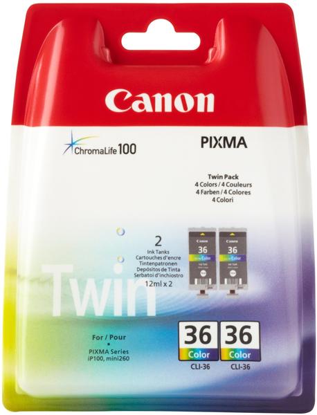 Canon CLI-36 Doppelpack 4-farbig (1511B018)