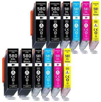 Druckerparadies ersetzt Canon PGI-580 / CLI-581 XXL 12er Pack