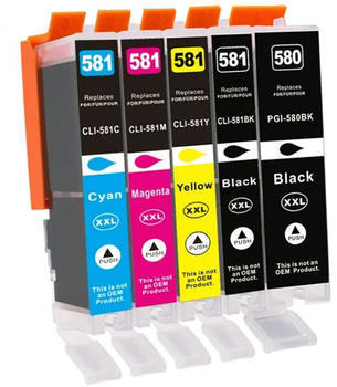 OBV ersetzt Canon PGI-580XL / CLI-581XL 5er Pack