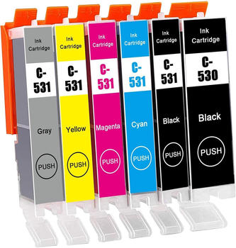 SHUOLEI ersetzt Canon PGI-530XL / CLI-531XL 6er Pack