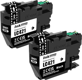 SHUOLEI ersetzt Brother LC-421 Doppelpack schwarz