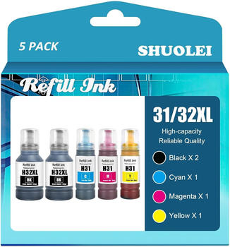 SHUOLEI ersetzt HP 31/32XL 5er Pack