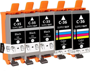 Supply Guy ersetzt Canon PGI-35 / CLI-36 5er Pack