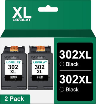 LOFBLAT ersetzt HP 302XL schwarz Doppelpack