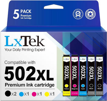 LxTek ersetzt Epson 502XL 5er Pack
