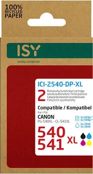 ISY ersetzt Canon PG-540XL / CL-541XL schwarz + color