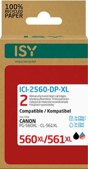 ISY ersetzt Canon PG-560XL / CL-561XL schwarz + color