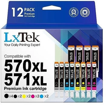 LxTek ersetzt Canon PGI-570XL / CLI-571XL 12er Pack