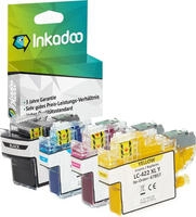Multipack kompatibel zu Brother LC-422XLVAL enth&auml;lt 4x Tintenpatrone