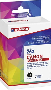 edding Tintenpatronen ersetzt Canon PGI-520 black (Text) Doppelpack (18-262-01)