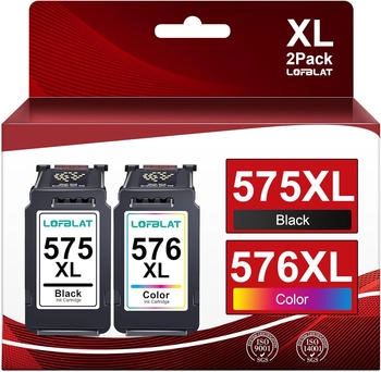 LOFBLAT ersetzt Canon PG-575XL / CL-576XL schwarz + color