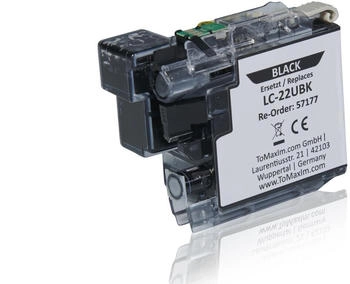 ToMax Kompatibel zu Brother LC-22 UBK Patrone Schwarz