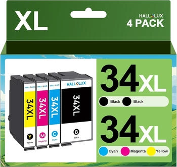 HALLOLUX ersetzt Epson 34XL 4er Pack
