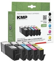 KMP 1x pigmentschwarz, 1x schwarz, 1x cyan, 1x magenta, 1x gelb Druckerpatronen
