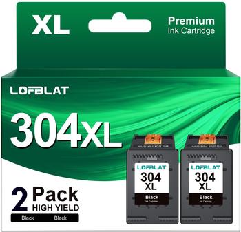 LOFBLAT ersetzt HP 304XL schwarz Doppelpack