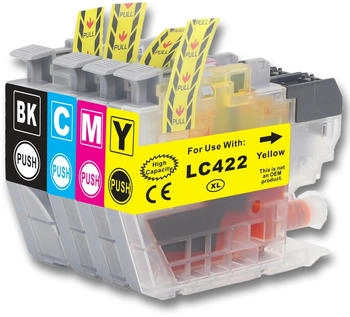 Gigao LC-422XL Kompatibel Tintenpatronen für Brother MFC-J5345DW - 4er Set (CMYK) (MFCJ5345DW-LC422XL)