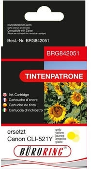 Büroring Tintenpatrone yellow für Canon Pixma IP 3600,IP 4600 (BRG842051)