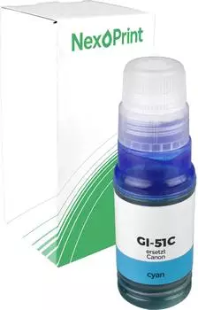 Ampertec Kompatible Nachf&uuml;lltinte ersetzt Canon GI-51C 4546C001 cyan