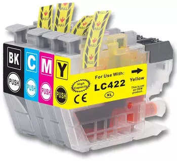 Gigao LC-422XL Multipack XL kompatibel mit Brother für MFC-J5740DW - 4 Tintenpatronen (MFCJ5740DW-LC422XL)