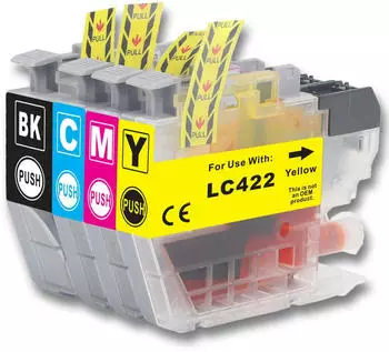 Gigao LC-422 Tintenpatronen Set kompatibel mit Brother für MFC-J6940DW - 4 Farben CMYK (MFCJ6940DW-LC422-4F)