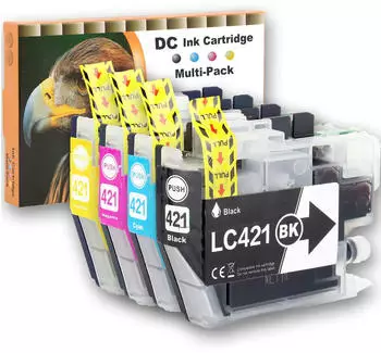 Gigao LC-421 Kompatibel Tintenpatronen Set für Brother DCP-J1140DW (4er Pack) (DCPJ1140DW-LC421-SET)