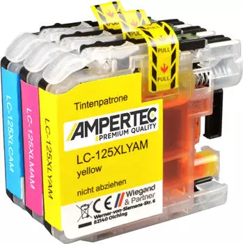 Ampertec ersetzt Brother LC-125XL 3er Pack