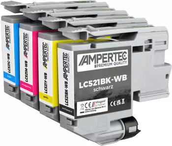Ampertec ersetzt Brother LC-521 4er Pack