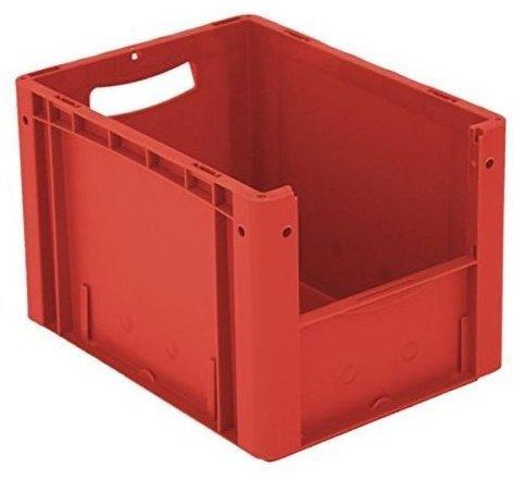 Bito Eurostapelbehälter XL, stirnseitiger Sicht-Entnahmeöffnung, 400 x 300 x 270, rot