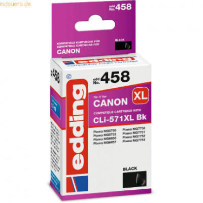 edding EDD-458 ersetzt Canon CLI-571XL fotoschwarz