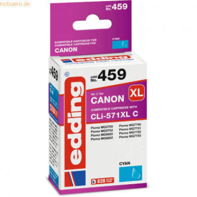 edding EDD-459 ersetzt Canon CLI-571XLC cyan