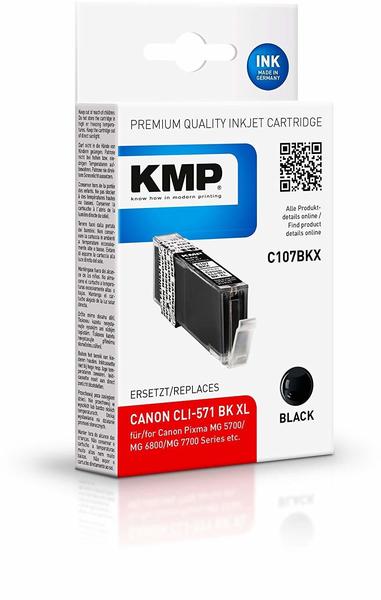 KMP C107BKX ersetzt Canon CLI-571BK XL (1568,0001)