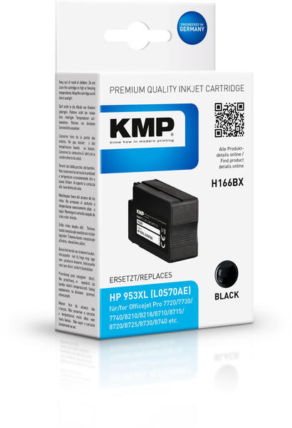 KMP H166BX ersetzt HP 953XL schwarz (1747,4001)