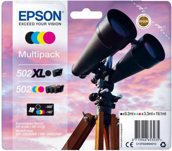 Epson 502XL schwarz/ 502 4-farbig Multipack (C13T02W94010)